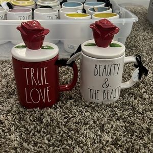 Rae Dunn x beauty and the beast mug set